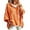 L88-Orange, variant on xfsWaSs Women's Waffle 3/4 Sleeve Hoodie with Pocket Oversized Drawstring Pullover Lightweight Sweatshirt Solid Color Loose Fit Casual Tops