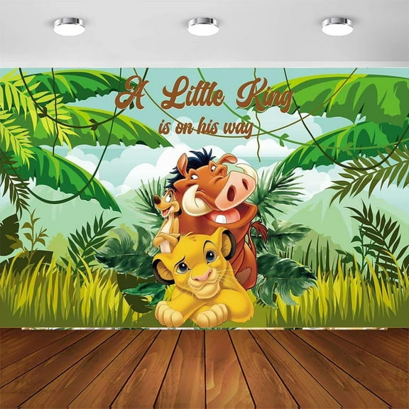 Lion King Backdrop for Baby Shower Party Supplies Jungle Safari Baby Shower Backdrop Lion Banner for Party Decorations5 x 3ft
