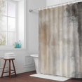 thumbnail image 5 of Ombre Brown Oil Painting Fabric Shower Curtain Abstract Style Washable Shower Curtains for Bathroom, Waterproof Bath Curtain with Hooks Home Decor 72x72in, 5 of 8
