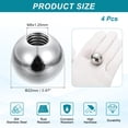 thumbnail image 2 of Uxcell Écrous Boule Bouton, Acier Inoxydable Rond Solide Trou Aveugle Capuchon de Vis Décoratif Poignée de Machinerie Matériel M8x22mm 4, 2 of 7