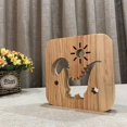 thumbnail image 4 of Lámpara de mesa de madera con pata de perro con luz nocturna Led, lámpara de escritorio creativa 3d, luz de alimentación USB, decoración de dormitorio para niños y bebés, 4 of 4