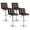 Brown, variant on Costway Modern Swivel Bar Stools Set of 4 with Heavy-duty Metal Base & Footrest Back White