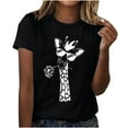 thumbnail image 2 of Yuwull Oversized T Shirts for Women, Womens Summer Tops Giraffe Print Graphic Short Sleeve Crew Neck T-Shirt Plus Size Womens Cute Tops, 2 of 6