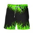 thumbnail image 7 of Stamzod Men's Causal Shorts Flame Digital Patterns Print Lightweight Streetwear Swim Trunks Plus Size Quick Dry Beach Shorts, 7 of 7
