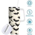 thumbnail image 3 of Pigsaly Autumn Maple Leaves 40oz Stainless Steel Vacuum Insulated Tumbler With Lid And Straw Vintage Fall Tumbler With Handle Double Wall Vacuum Travel Coffee Mug Water Bottle For Women Men Kids, 3 of 6