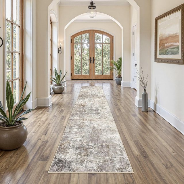 x Area Rug Living Room Rugs Washable Neutral Modern Abstract Soft Thin Large Rug Indoor Floor No Slip Rug Carpet for Bedroom Under Dining Table Home Office Decor Grey