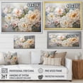 thumbnail image 4 of Designart "Charm Of Blooming White Peonies" Peonies Floater Framed Canvas Wall Art, 4 of 5