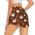 thumbnail image 3 of Goofa Sloths Need More Coffee Printed Women 2 in 1 Running Shorts,Quick Dry Athletic Workout Shorts,High Waisted Athletic Shorts with Liner Pockets-Small, 3 of 9