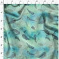 thumbnail image 3 of Soimoi Japan Crepe Satin Green Fabric By the Yard - 54 Inch Wide - Textured Leaf Fabric - Contemporary and Unique Patterns for Creative Projects Printed Fabric, 3 of 6