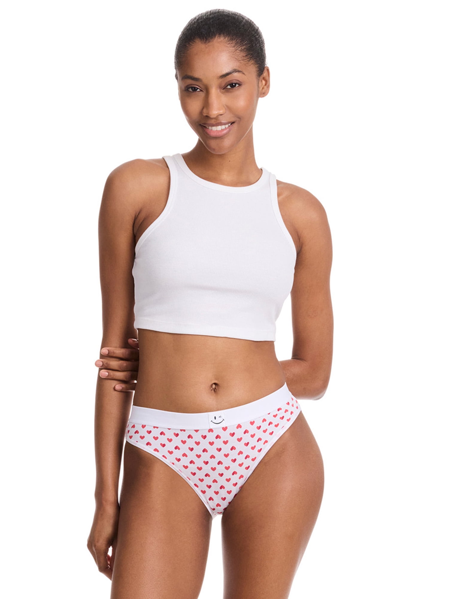 Joe Boxer Women's Cotton Valentine's Day Giftable Bikini Panty Set, 5-pack, Sizes XS to 3X