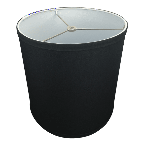 Fenchel Shades | 10" Top Diameter x 10" Bottom Diameter x 10 Height, (Washer/Spider Attachment) Drum Lamp Shade - (Linen Black)