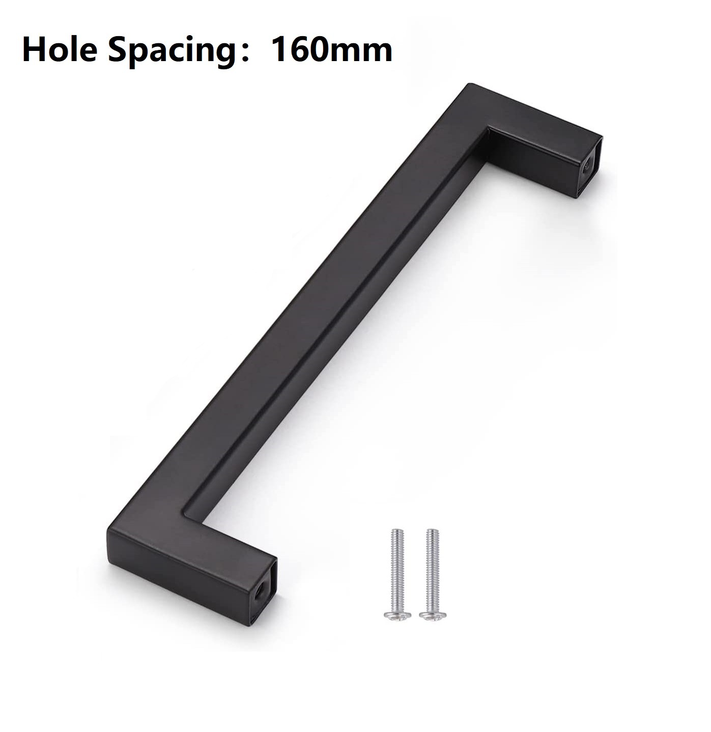 Pack Of 5 Furniture Handles, Black Handles for Kitchen Hole
