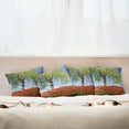 thumbnail image 7 of Ambesonne Tree Throw Pillow Cover 4 Pack, Spring Scenery Flowers, 20", Green Red Blue, 7 of 7