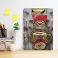 thumbnail image 6 of FMSHPON Christmas Cat Santa Hat Clipboard Hardboard Wood Nursing Clip Board and Pull for Standard A4 Letter 13x9 inches, 6 of 8