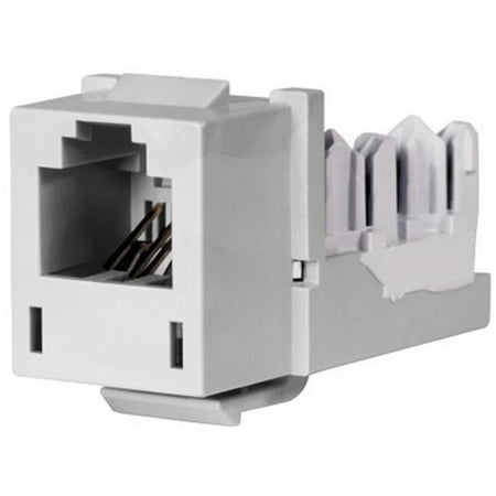 UPC: 0662620824673 | Hubbell Premise Wiring Jack White Voice RJ25 HXJUW