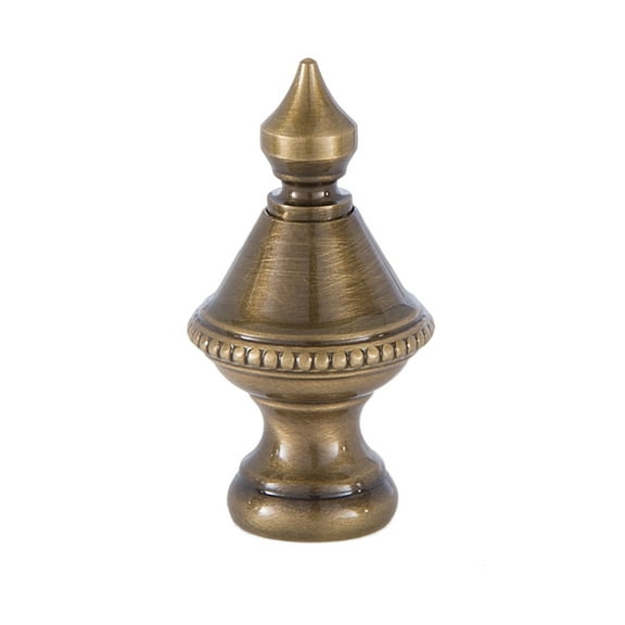 B&P Lamp® Antique Brass Turned Lamp Finial