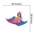 thumbnail image 3 of FANTASY - Adhesive Kids Nursery Bedroom Magic Carpet Legendary Unicorn Horse Creature Decoration Fantasy Themed Design Vinyl Wall Decal - Multicolored Home Art Adhesive Wall Decal Sticker 40" x 28", 3 of 3