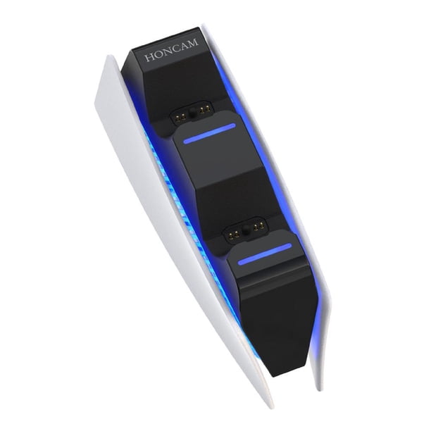 Controlador PS5 Btafrte Cargador soporte carga rápida dual blanco y negro modelo 534227
