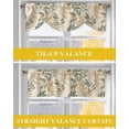 thumbnail image 6 of Tie Up Valance Curtain for Kitchen, Spring Sage Leaf Vintage Plant Rod Pocket Short Curtains Adjustable Tie-Up Shade Valances, Botanical Seamless Window Treatment for Bathroom Bedroom 42x12in, 6 of 8