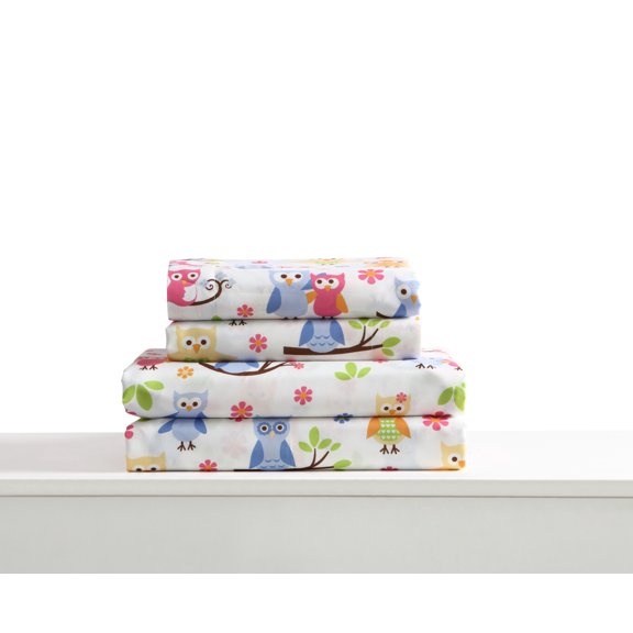 Kute Kids Ultra Soft Owls Multicolor Microfiber Pillowcases, Standard (2 Count)