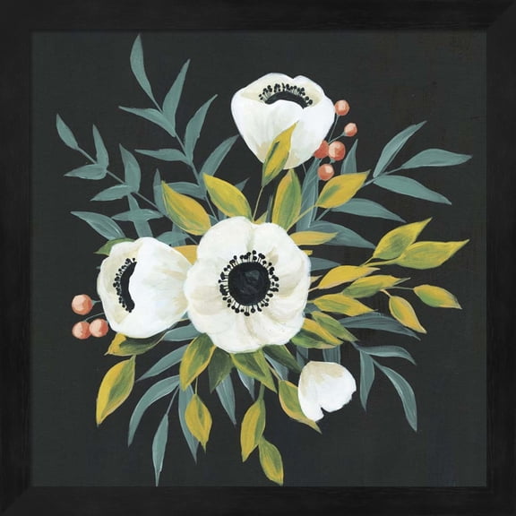 Anemone Posy II by Grace Popp, Framed Wall Art, 13.25W x 13.25H