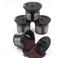 thumbnail image 1 of Paquete de 6 filtros reutilizables y recargables compatibles con café para facilitar el uso con filtro de malla de acero inoxidable ecológico (negro), 1 of 5