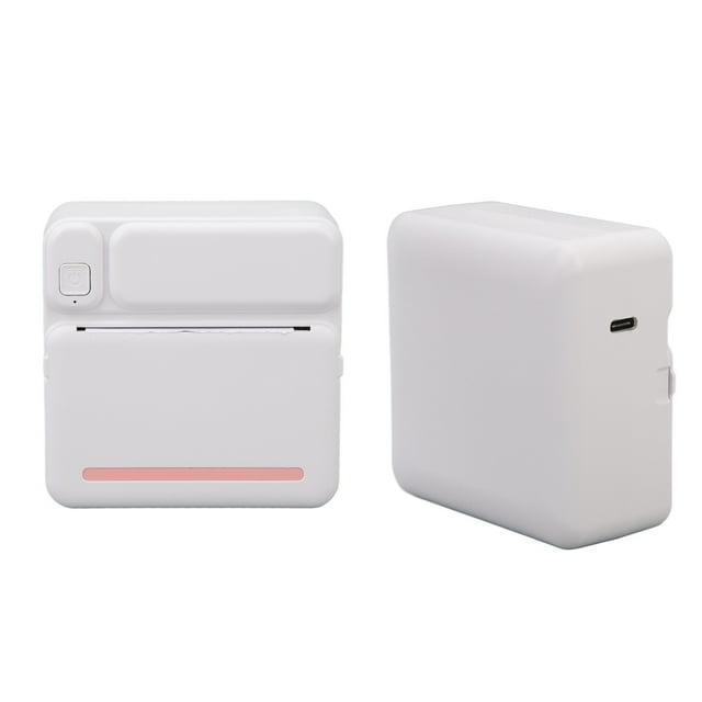 Mini Sticker Printer, Portable Inkless Thermal Printer with APP, 800mAh, Type C Small Instant Pocket Printer, Label Printer for & IOS for Study Notes Pictures Receipts