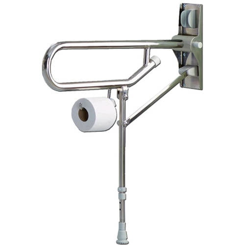 ARC GB1830WH FoldUp Support Grab Bar with Adjustable Leg, Available