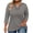 Gray, variant on Dxzfnsa 3/4 Length Sleeve Womens Dressy Casual Tops Round Neck Tunic Pleated Shirts Summer Spring Fall Clothes 2025 L-5XL