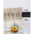 thumbnail image 6 of White Daisy Tier Curtains 36 Inch Length,Sheer Curtains for Bedroom Living Room Window Vintage Botanical Spring Floral Summer Rod Pocket Drapes Kitchen Curtains Small Half Window 27.5"x36" 2 Panels, 6 of 6