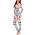 thumbnail image 2 of FOR U DESIGNS Aestheic Roosters Pajama Sets for Women 2 Piece Size XS Pajamas Pants for Women with Pockets Nightwear for Women Long Sleeve Sleepwear Tops for Women, 2 of 6