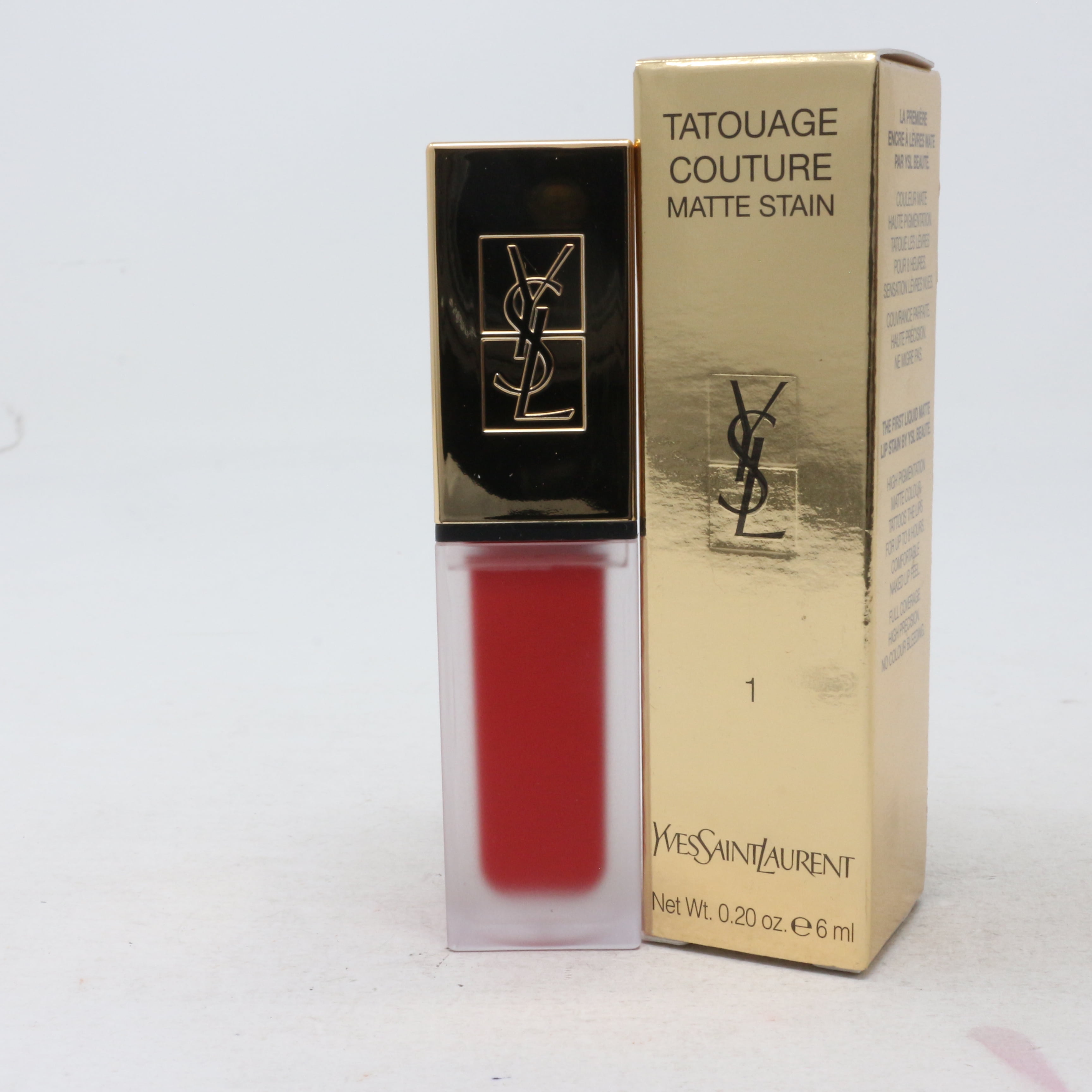 Yves Saint Laurent Tatouage Matte Lip Stain 0.20oz 34 Crimson Rivals New