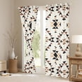 thumbnail image 3 of Homewish Boho Aztec Black Out Curtains,Retro Geometric Triangle Curtains Pack of 2 (42x63 Each),Beige Black Brown Bedroom Curtains For Girl Boy,Ultra Soft Home Decor, 3 of 6