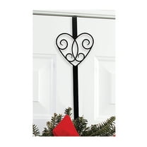 Home Indoor Decorative Heart Door Wreath Hanger - Black