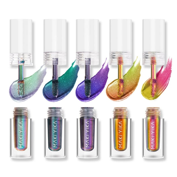 Set de sombras de ojos con purpurina MAKI YIKA, multicolor, de larga duración