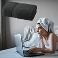 thumbnail image 3 of Wearable Bath Towel Cape Soft Highly Absorbent Quick Drying Comfortable Unisex Bathrobe for Relaxation, 3 of 3