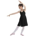 thumbnail image 2 of TSSOE Kids Girls Cross Back Camisole Ballet Dance Leotard Tutu Dress Modern Lyrical Dancewear Costumes Black 2-3, 2 of 7