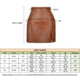 thumbnail image 2 of Wenseny Women Leather Pencil Skirt Casual A-Line Skirt Close Fit Sheath Skirt Kaki S, 2 of 2