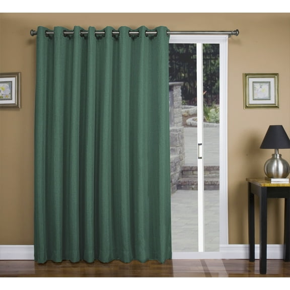 Tacoma Double Black Out Grommet Patio Panel w/Wand 106x84 Woodland Green