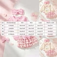 thumbnail image 5 of Faraee Newborn Baby Girl Cute Outfit 0 3 6 9 12 18 Months Duck Embroidery Long Sleeve Romper Floral Layered Skirt Set Infant Fall Clothes with Bow Headband,Pink, 5 of 5