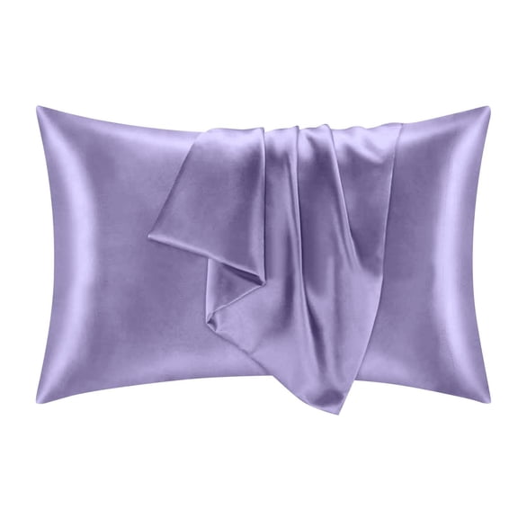 Satin Pillowcase For, Satin Pillowcases, 20X29 In, Solid Lavender, Smooth Weave, Bedroom Refresh, 2 Pc