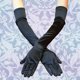 thumbnail image 4 of Jumpingount 1 par de guantes formales de manga larga para novia, guantes de boda transpirables de Color sólido guantes y mitones negro, 4 of 6