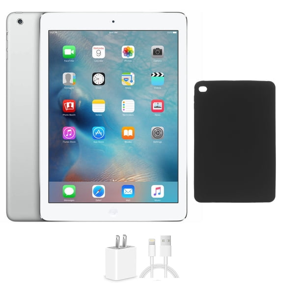Restored Apple iPad Air 2 9.7 16GB Silver Wi-Fi Bundle, Includes Protective Case and Charger
