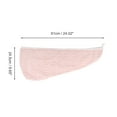 thumbnail image 2 of Unique Bargains 1 Pc Water-absorbent Hair Towel for Bathroom Pink Coral Fleece, 2 of 3
