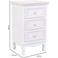 thumbnail image 2 of Mesita de Madera de 3 cajones White, 2 of 2