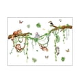thumbnail image 3 of Pegatizas de pared de animales, calcomanías de pared de mapache de monos, póster, decoración del hogar, decoración de arte del fondo de pantalla de, 3 of 8