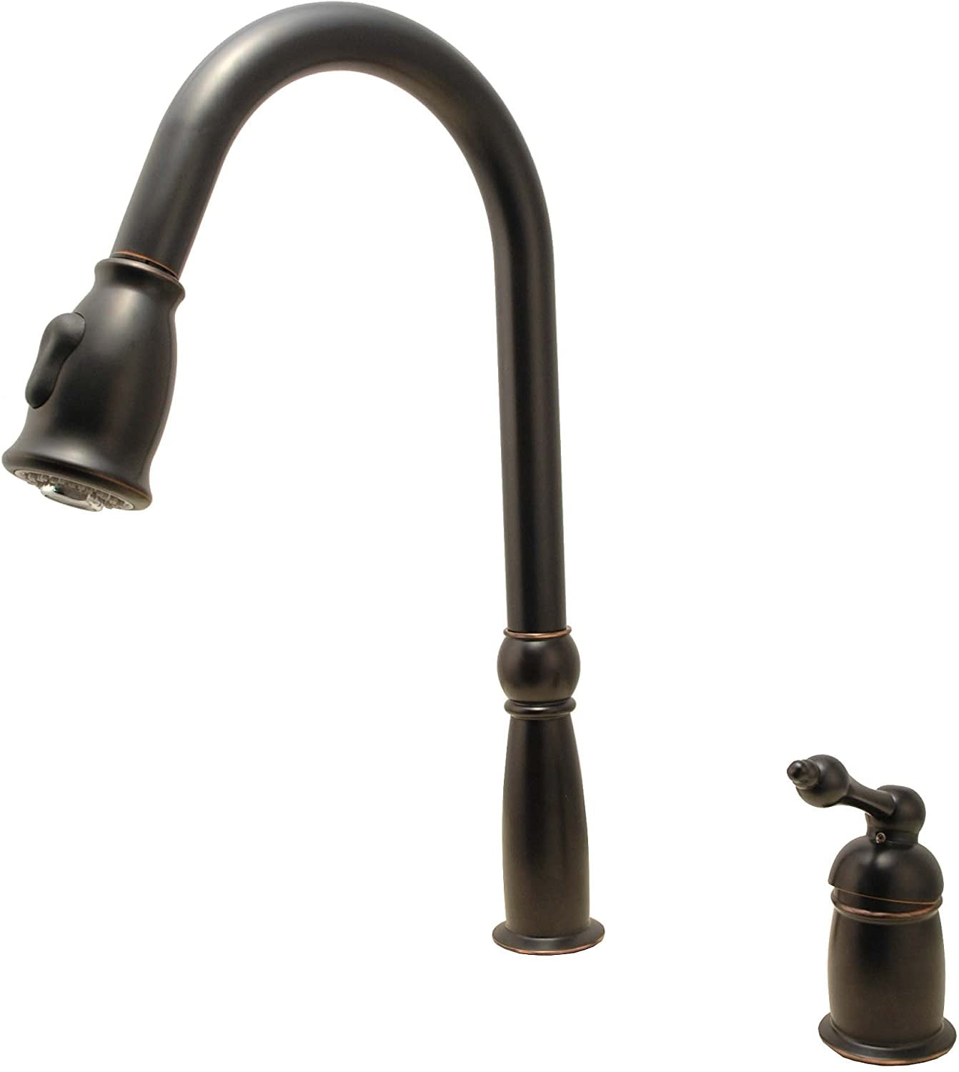 Oil Rubbed Bronze Single Handle Pull Down Kitchen Faucet