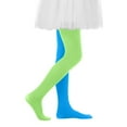 thumbnail image 7 of dazeni Tights for Girls Color Block Ballet Leggings Ultra-Soft Footed Dance Stockings School Uniform Tight Carnival Outfits for Play Clothes Green 2-8 Years, 7 of 7