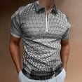 thumbnail image 2 of EPCOT Ball Black And White Men Zipper T-shirt Summer Casual Short Sleeve T-shirt Top, 2 of 7
