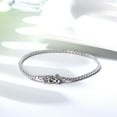 thumbnail image 4 of Classic Tennis Bracelet for Women Sterling Silver 2mm Cubic Zirconia Ginger Lyne Collection, 4 of 9